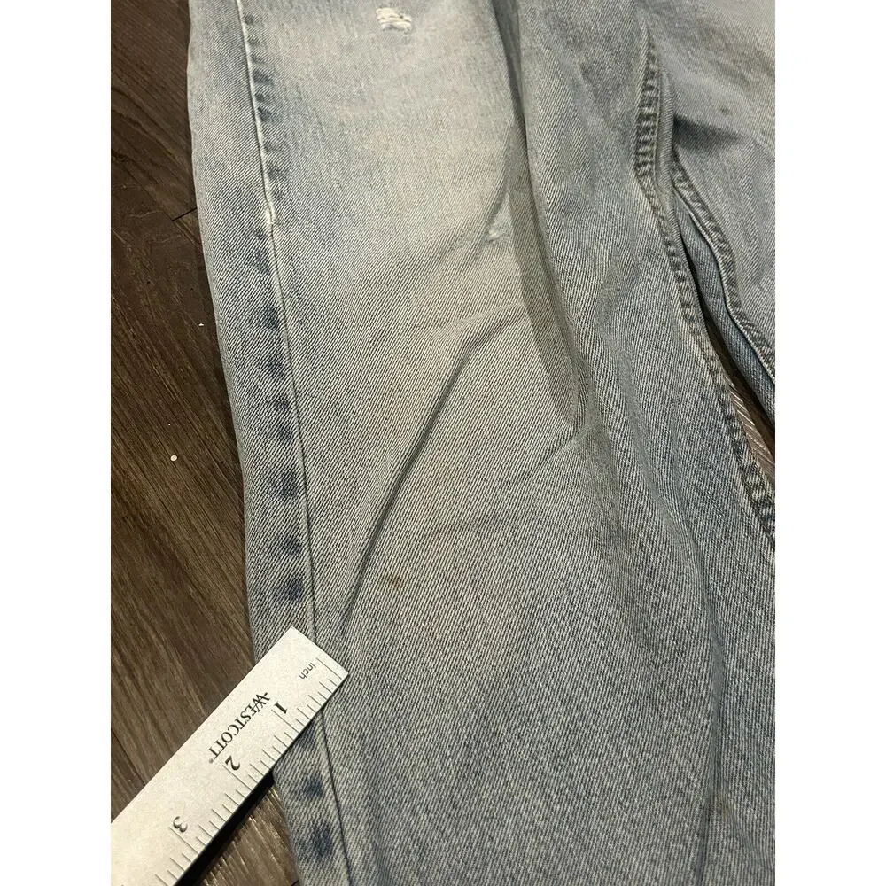 Vintage Levis Jeans Mens 38x30 Blue 505 Light Wash 90s 1999 Regular Straight Leg